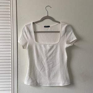 SHEIN Quilted Square Neck Top